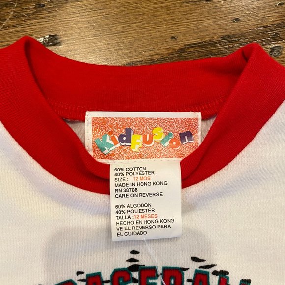 12M NWT Adorable Vintage 90's Baseball 2 Piece Short Outfit - Picture 4 of 5